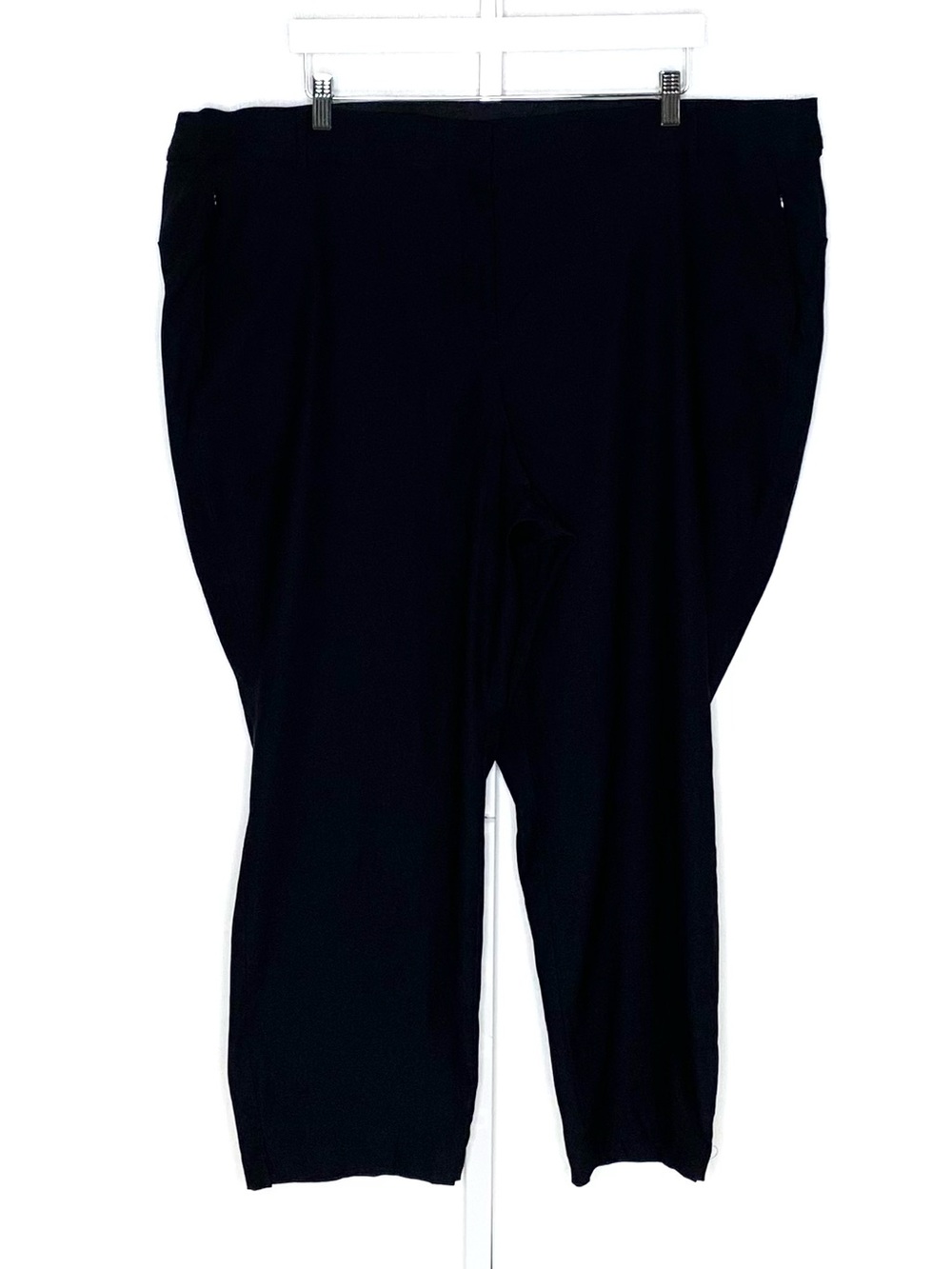 Lane Bryant | Black Elastic-Lined Waistband Slacks Dress Pants w/Pockets Sz 28